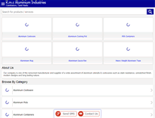 Tablet Screenshot of kmcaluminium.co.in